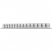 Draper Expert HI-TORQ® Metric Socket Set on a Metal Rail, 3/8 Sq. Dr. (15 Piece)