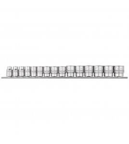Draper Expert HI-TORQ® Metric Socket Set on a Metal Rail, 3/8 Sq. Dr. (15 Piece)