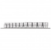 Draper Expert Imperial Socket Set on a Metal Rail, 3/8 Sq. Dr. (11 Piece)