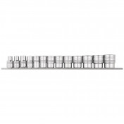 Draper Expert Imperial Socket on a Metal Rail, 1/2 Sq. Dr. (13 Piece)