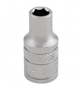 Draper Expert Socket, 1/4 Sq. Dr., 5mm