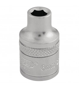 Draper Expert 6 Point Metric Socket, 3/8 Sq. Dr., 6mm