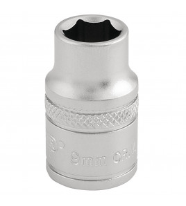 Draper Expert 6 Point Metric Socket, 3/8 Sq. Dr., 9mm
