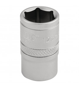 Draper Expert 6 Point Metric Socket, 3/8 Sq. Dr., 12mm