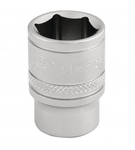Draper Expert 6 Point Metric Socket, 3/8 Sq. Dr., 14mm