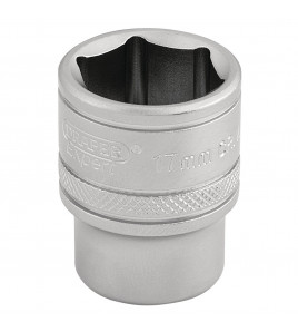 Draper Expert 6 Point Metric Socket, 3/8 Sq. Dr., 17mm