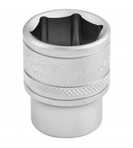 Draper Expert 6 Point Metric Socket, 3/8 Sq. Dr., 18mm