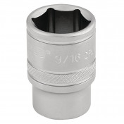 6 Point Imperial Socket, 3/8 Sq. Dr., 9/16