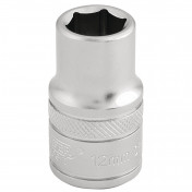 6 Point Metric Socket, 1/2 Sq. Dr., 12mm