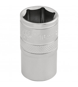 Draper Expert 6 Point Metric Socket, 1/2 Sq. Dr., 16mm