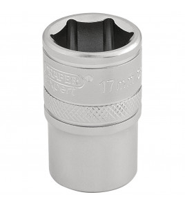 Draper Expert 6 Point Metric Socket, 1/2 Sq. Dr., 17mm