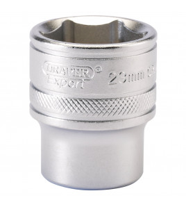 Draper Expert 6 Point Metric Socket, 1/2 Sq. Dr., 23mm