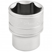 6 Point Metric Socket, 1/2 Sq. Dr., 24mm