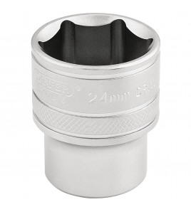 Draper Expert 6 Point Metric Socket, 1/2 Sq. Dr., 24mm