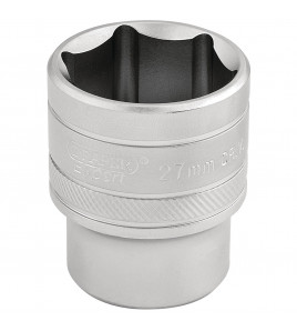 Draper Expert 6 Point Metric Socket, 1/2 Sq. Dr., 27mm