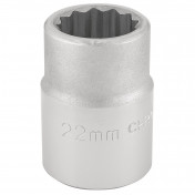 12 Point Socket, 3/4 Sq. Dr., 22mm