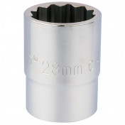 12 Point Socket, 3/4 Sq. Dr., 28mm