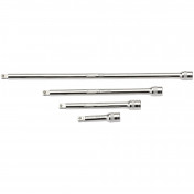 Wobble Extension Bar Set, 1/4 Sq. Dr., Micro Satin Chrome (4 Piece)