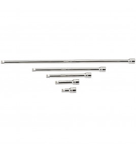 Draper Expert Wobble Extension Bar Set, 3/8 Sq. Dr., Micro Satin Chrome (5 Piece)