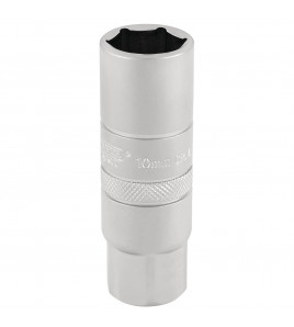 Draper Expert 10mm Thread 6 Point Satin Chrome Spark Plug Socket, 3/8 Sq. Dr., 16mm