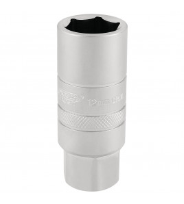 Draper Expert 12mm Thread 6 Point Satin Chrome Spark Plug Socket, 3/8 Sq. Dr., 18mm