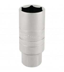 Draper Expert 14mm Thread 6 Point Satin Chrome Spark Plug Socket, 3/8 Sq. Dr., 21mm