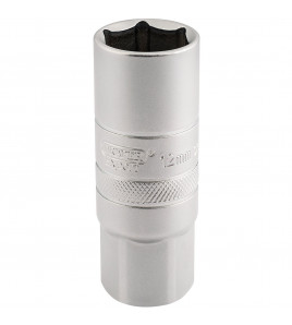 Draper Expert 12mm Thread 6 Point Satin Chrome Spark Plug Socket, 1/2 Sq. Dr., 18mm