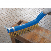 Brass Wire Scratch Brush with Scraper, 350mm