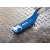 4 Row Carbon Steel Wire Scratch Brush with Scraper, 285mm