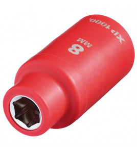 XP1000® VDE Socket, 3/8 Sq. Dr., 8mm