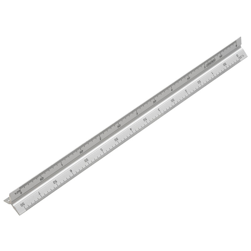 Aluminium Triangle Scale Rule, 300mm