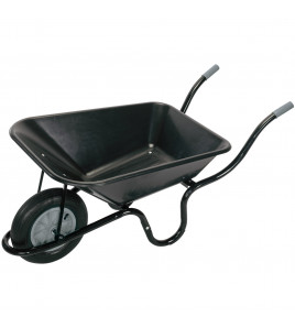 Heavy Duty Plastic Tray Contractors Wheelbarrow, 85L