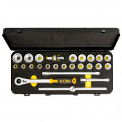 Elora Limited Edition Metric Socket Set, 1/2 Sq. Dr. (25 Piece)