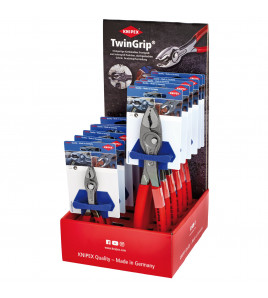 KNIPEX 00 18 01 V53 TwinGrip Front and Side Gripping Pliers Countertop Dispenser (12 Piece)