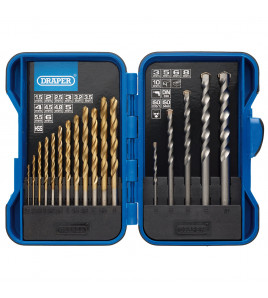 Metric Combination HSS and Masonry Drill Bit Set (17 Piece)