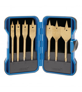 Titanium Nitride Coated Flat Wood Bit Set (7 Piece)