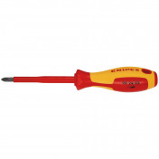 KNIPEX 98 24 02 VDE Insulated Screwdriver, PH2 x 100mm