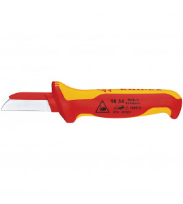KNIPEX 98 54 SB VDE Cable Knife, Back of Blade Plastic Coated, 190mm