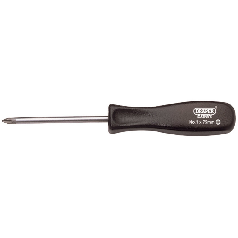Draper Expert Cross Slot Mechanics Screwdriver, No.1 x 75mm