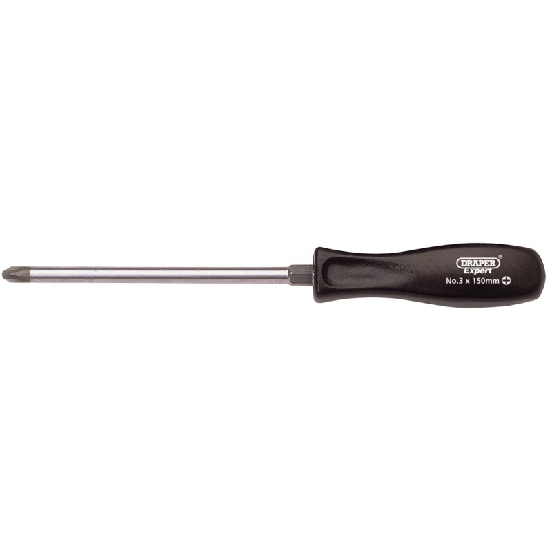 Draper Expert Cross Slot Mechanics Screwdriver, No.3 x 150mm