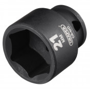 Draper HI-TORQ® Metric Impact Socket, 3/8 Sq. Dr., 21mm