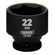 Draper HI-TORQ® Metric Impact Socket, 3/8 Sq. Dr., 22mm