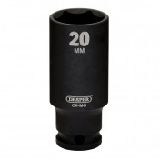 Draper HI-TORQ® Metric Deep Impact Socket, 3/8 Sq. Dr., 20mm