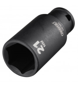 Draper HI-TORQ® Metric Deep Impact Socket, 3/8 Sq. Dr., 21mm