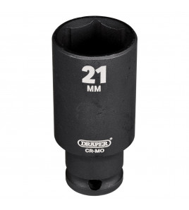 Draper HI-TORQ® Metric Deep Impact Socket, 3/8 Sq. Dr., 21mm