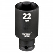 Draper HI-TORQ® Metric Deep Impact Socket, 3/8 Sq. Dr., 22mm