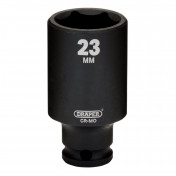 Draper HI-TORQ® Metric Deep Impact Socket, 3/8 Sq. Dr., 23mm