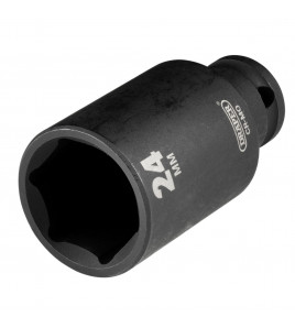 Draper HI-TORQ® Metric Deep Impact Socket, 3/8 Sq. Dr., 24mm