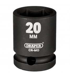 Draper Hi-TORQ® Impact Socket, 1/2 Sq. Dr., 20mm