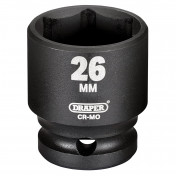 Draper Hi-TORQ® Impact Socket, 1/2 Sq. Dr., 26mm